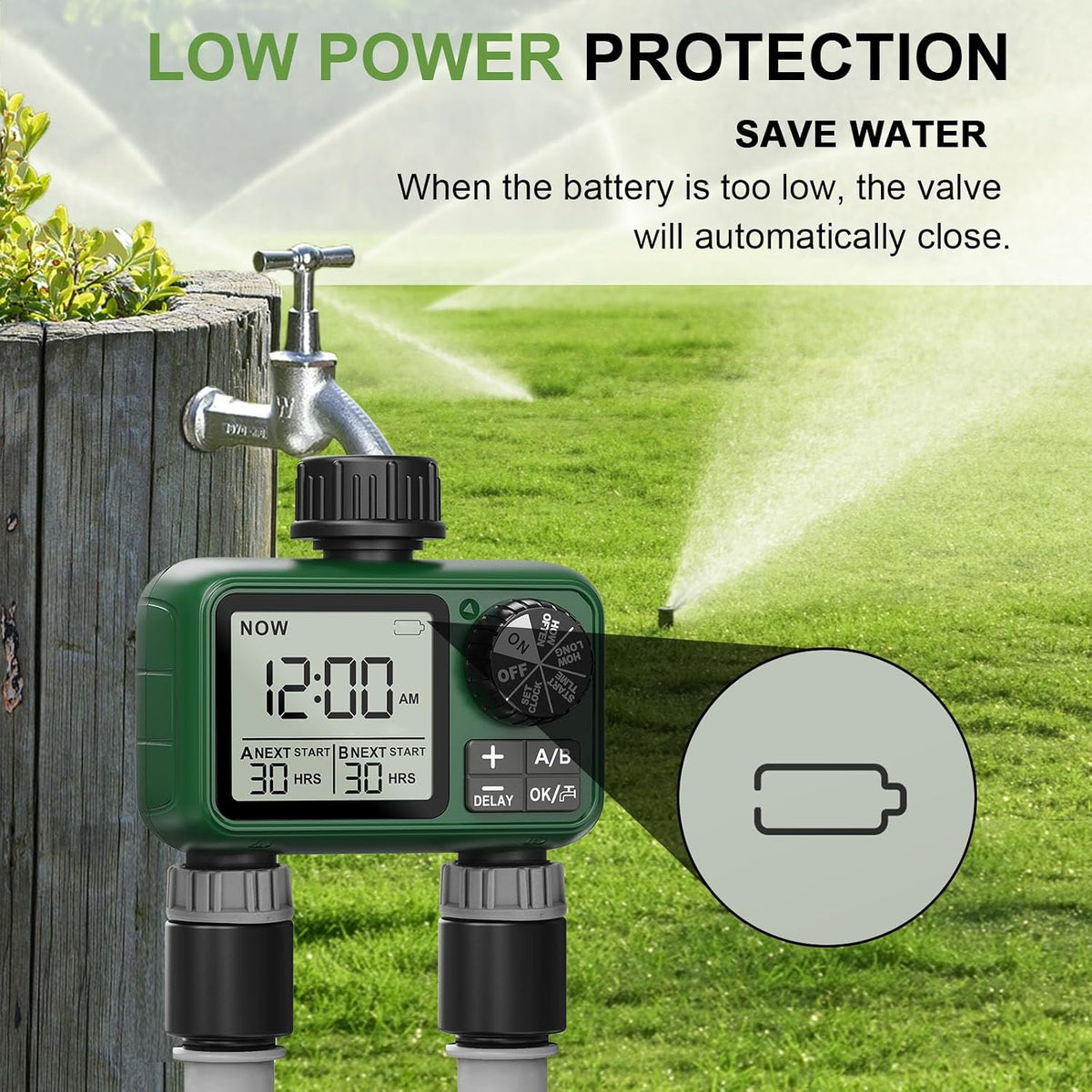 Water Timer for Outdoor Garden Hose, Sprinkler Timer for Garden