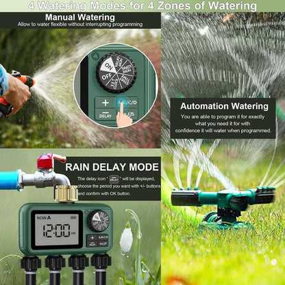 Water Timer for Outdoor Garden Hose, Sprinkler Timer for Garden