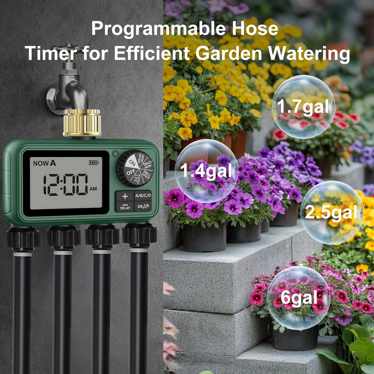 Water Timer for Outdoor Garden Hose, Sprinkler Timer for Garden