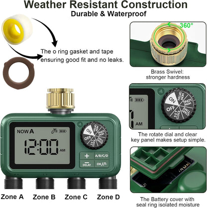 Water Timer for Outdoor Garden Hose, Sprinkler Timer for Garden