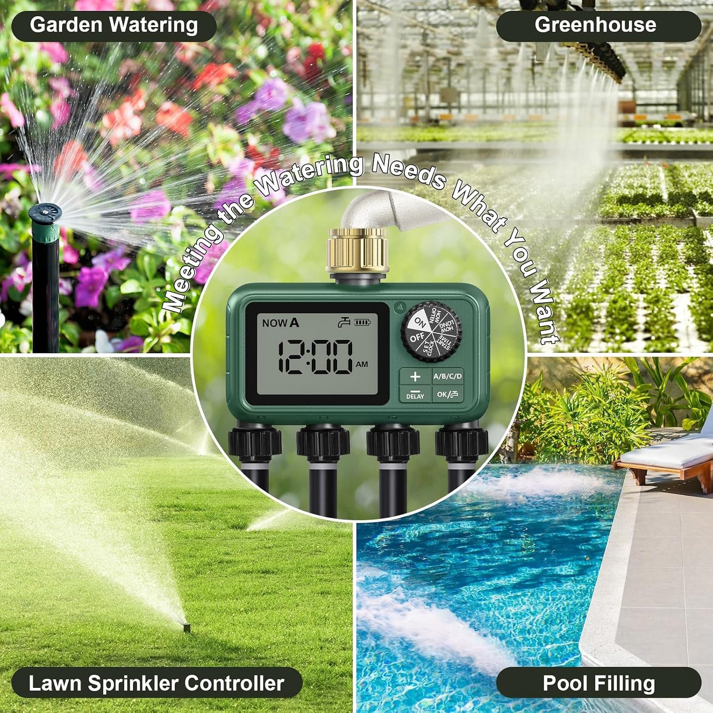 Water Timer for Outdoor Garden Hose, Sprinkler Timer for Garden