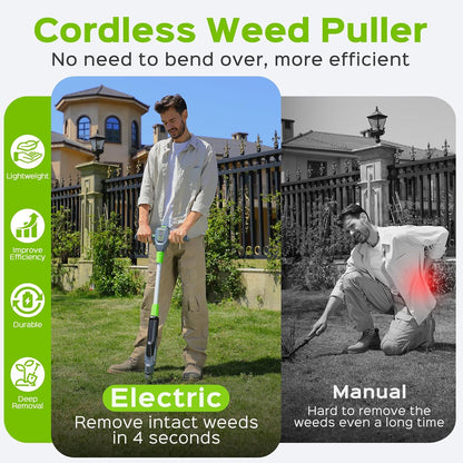 Weed Puller Tool, 21V Powerful Garden Tools Electric Weeding Tool