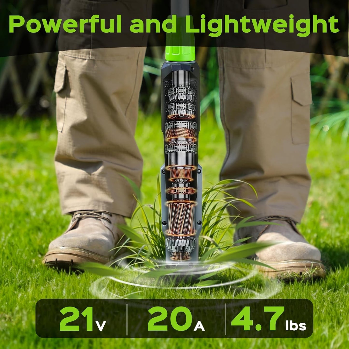 Weed Puller Tool, 21V Powerful Garden Tools Electric Weeding Tool