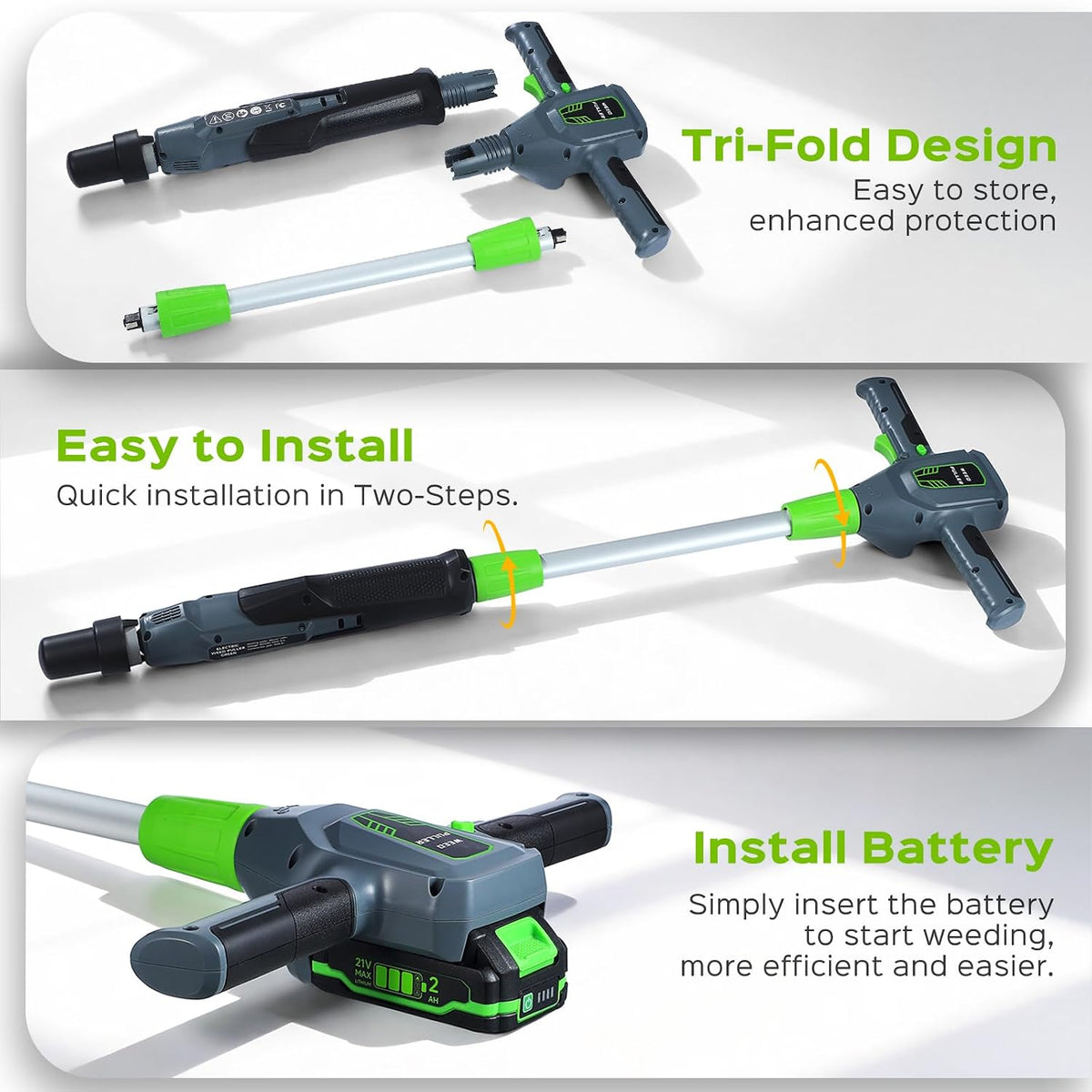 Weed Puller Tool, 21V Powerful Garden Tools Electric Weeding Tool