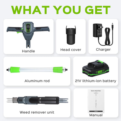 Weed Puller Tool, 21V Powerful Garden Tools Electric Weeding Tool