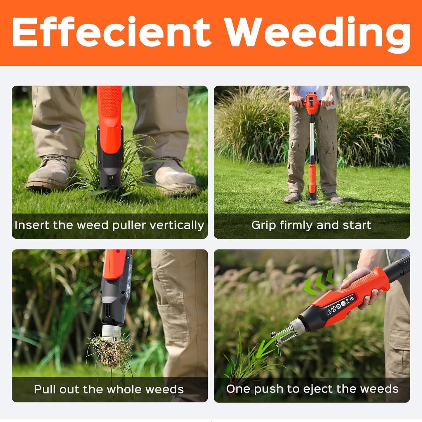 Weed Puller Tool, 21V Powerful Garden Tools Electric Weeding Tool