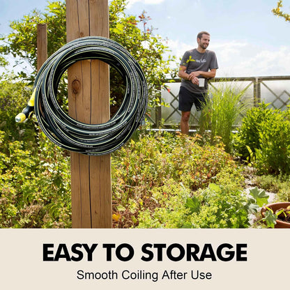 Flexible Short Leader Garden Hose 10ft, 5/8" Hybrid Rubber Hose Heavy Duty