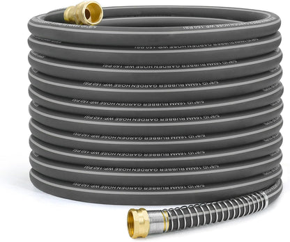 Flexible Short Leader Garden Hose 10ft, 5/8" Hybrid Rubber Hose Heavy Duty