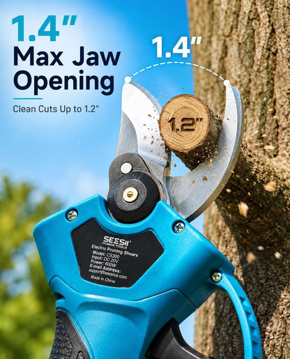 Electric Pruning Shears, 1.4" Cutting Cordless Pruner for Gardening