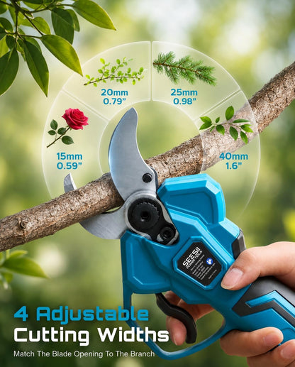Electric Pruning Shears, 1.4" Cutting Cordless Pruner for Gardening