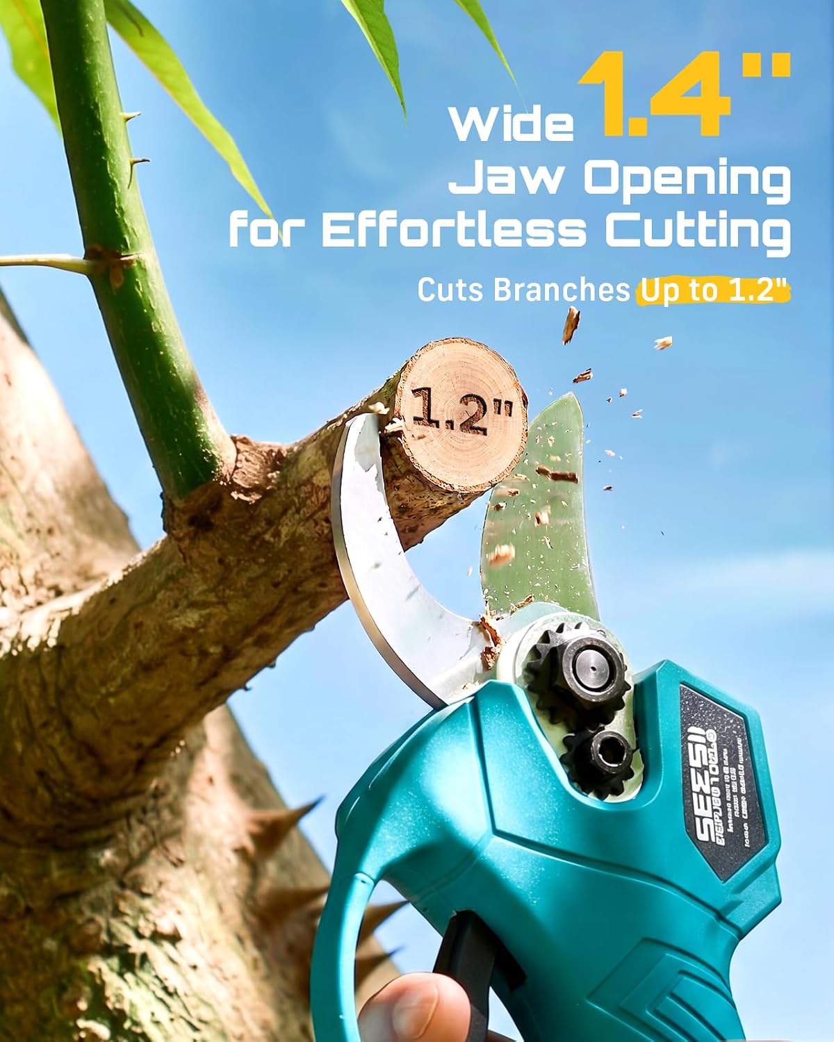 Electric Pruning Shears, 1.4" Cutting Cordless Pruner for Gardening