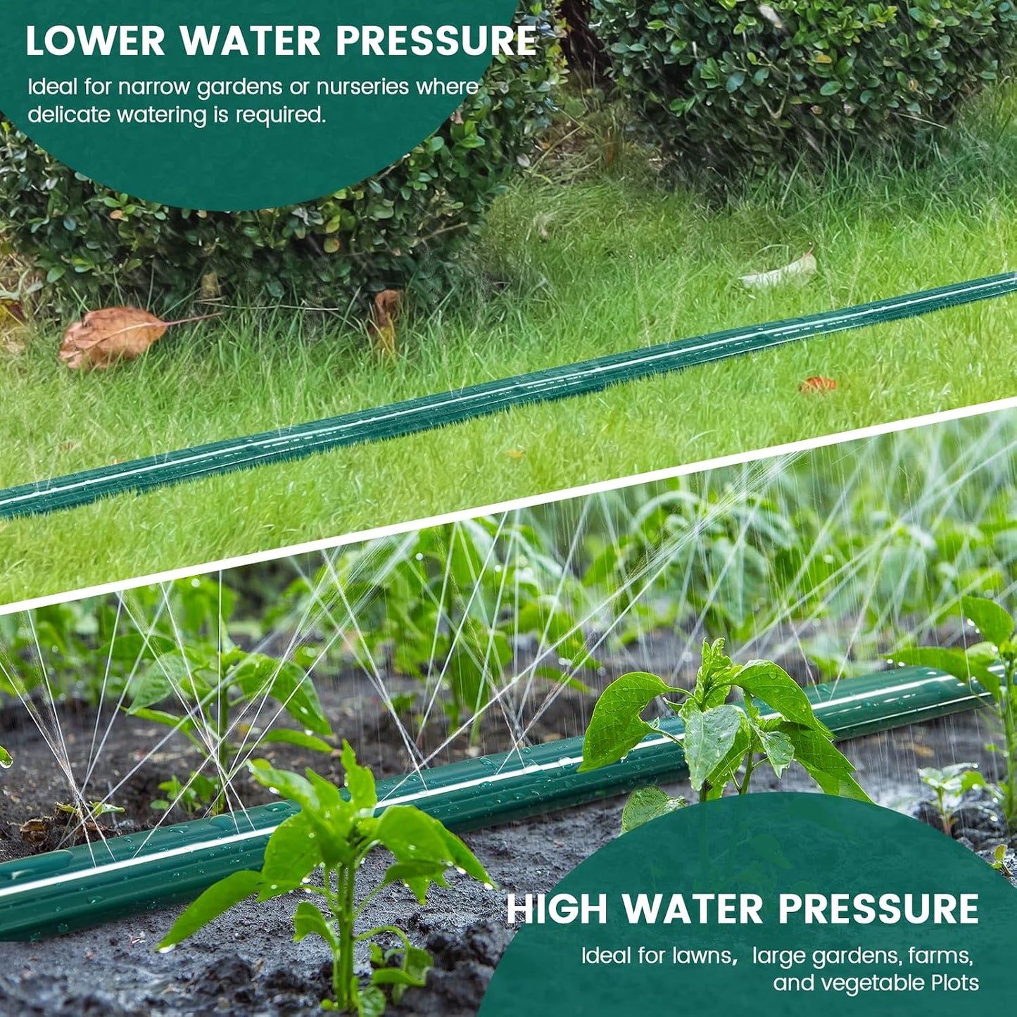 Soaker Sprinklers Hose 2 pack, Garden Drip Soaker Watering