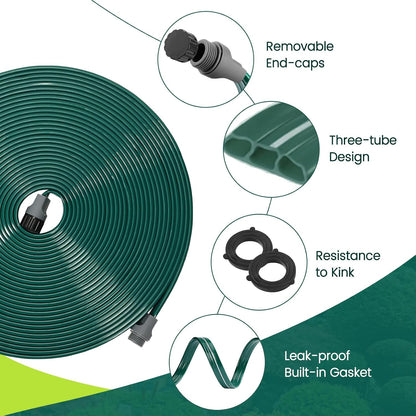Soaker Sprinklers Hose 2 pack, Garden Drip Soaker Watering
