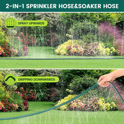 Soaker Sprinklers Hose 2 pack, Garden Drip Soaker Watering