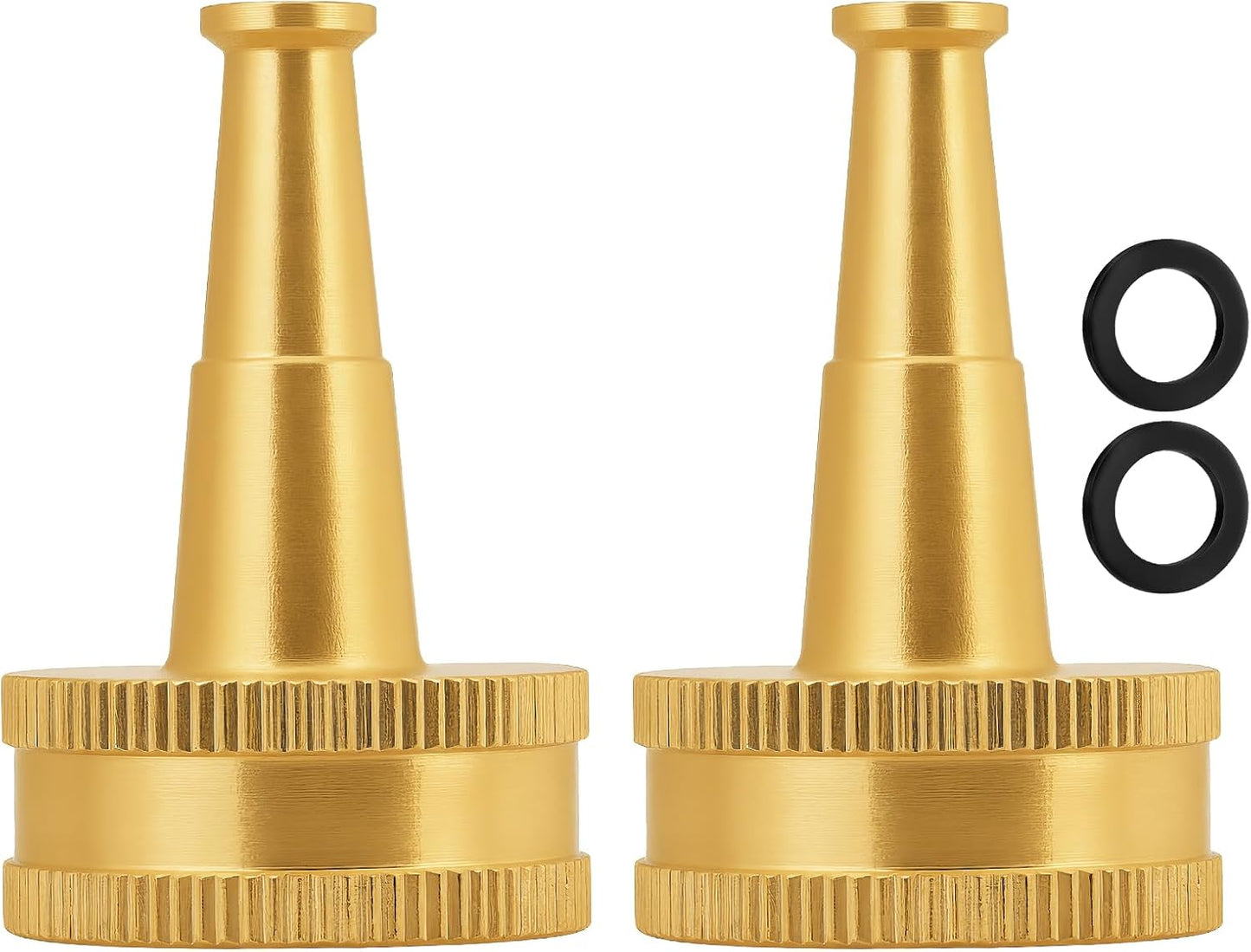 Adjustable High Pressure Garden Hose Nozzle - Brass Sprayer with Ball Valve, 3/4 GHT Thread for Car Washing, Garden Watering & Heavy Duty Cleaning