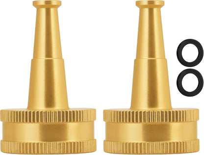 Adjustable High Pressure Garden Hose Nozzle - Brass Sprayer with Ball Valve, 3/4 GHT Thread for Car Washing, Garden Watering & Heavy Duty Cleaning