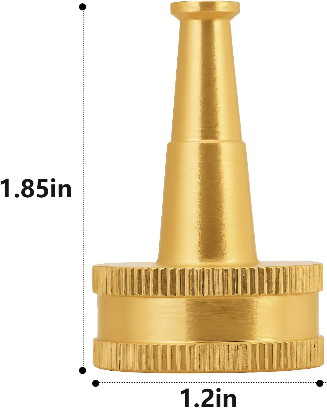 Adjustable High Pressure Garden Hose Nozzle - Brass Sprayer with Ball Valve, 3/4 GHT Thread for Car Washing, Garden Watering & Heavy Duty Cleaning