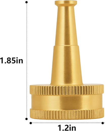 Adjustable High Pressure Garden Hose Nozzle - Brass Sprayer with Ball Valve, 3/4 GHT Thread for Car Washing, Garden Watering & Heavy Duty Cleaning