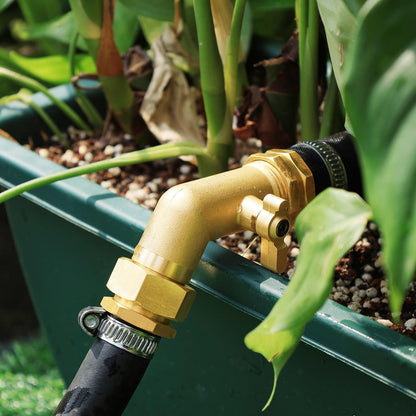 Adjustable High Pressure Garden Hose Nozzle - Brass Sprayer with Ball Valve, 3/4 GHT Thread for Car Washing, Garden Watering & Heavy Duty Cleaning