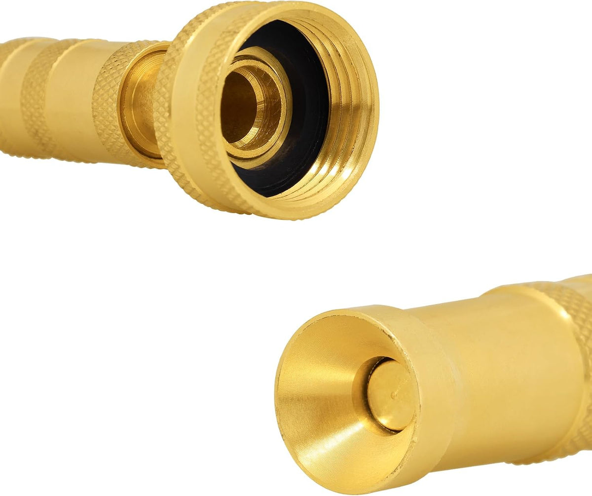 Adjustable High Pressure Garden Hose Nozzle - Brass Sprayer with Ball Valve, 3/4 GHT Thread for Car Washing, Garden Watering & Heavy Duty Cleaning