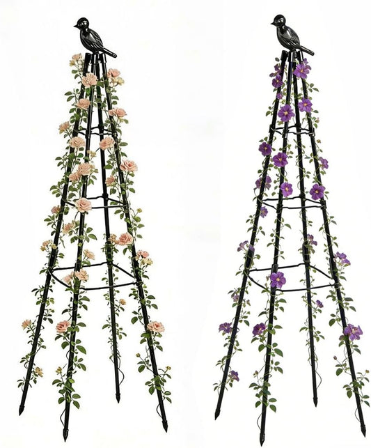 Garden Trellis, 47" Plant Trellis Support Plant Stand for Climbing Plants Outdoor and Indoor Trellis, Potted Plants Flowers Vegetables and Vines, Tomato Cage Tower - 2 Pack