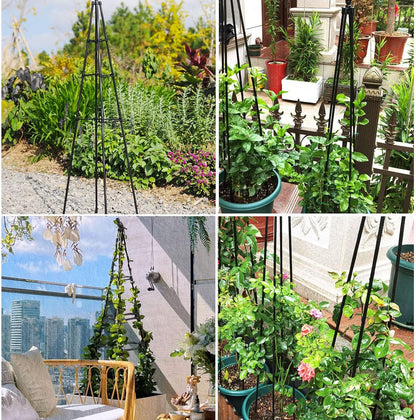 Garden Trellis, 47" Plant Trellis Support Plant Stand for Climbing Plants Outdoor and Indoor Trellis, Potted Plants Flowers Vegetables and Vines, Tomato Cage Tower - 2 Pack