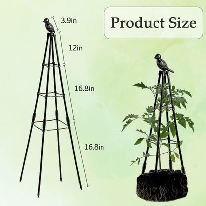 Garden Trellis, 47" Plant Trellis Support Plant Stand for Climbing Plants Outdoor and Indoor Trellis, Potted Plants Flowers Vegetables and Vines, Tomato Cage Tower - 2 Pack