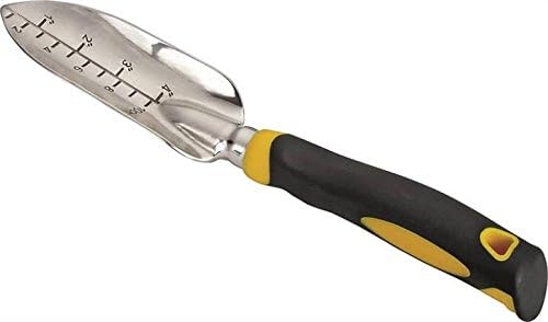 Transplanter Trowel - Bend Proof and Rust Proof Aluminum - Most Comfortable Transplanter with Ergo Handle - Engraved Depth Guide