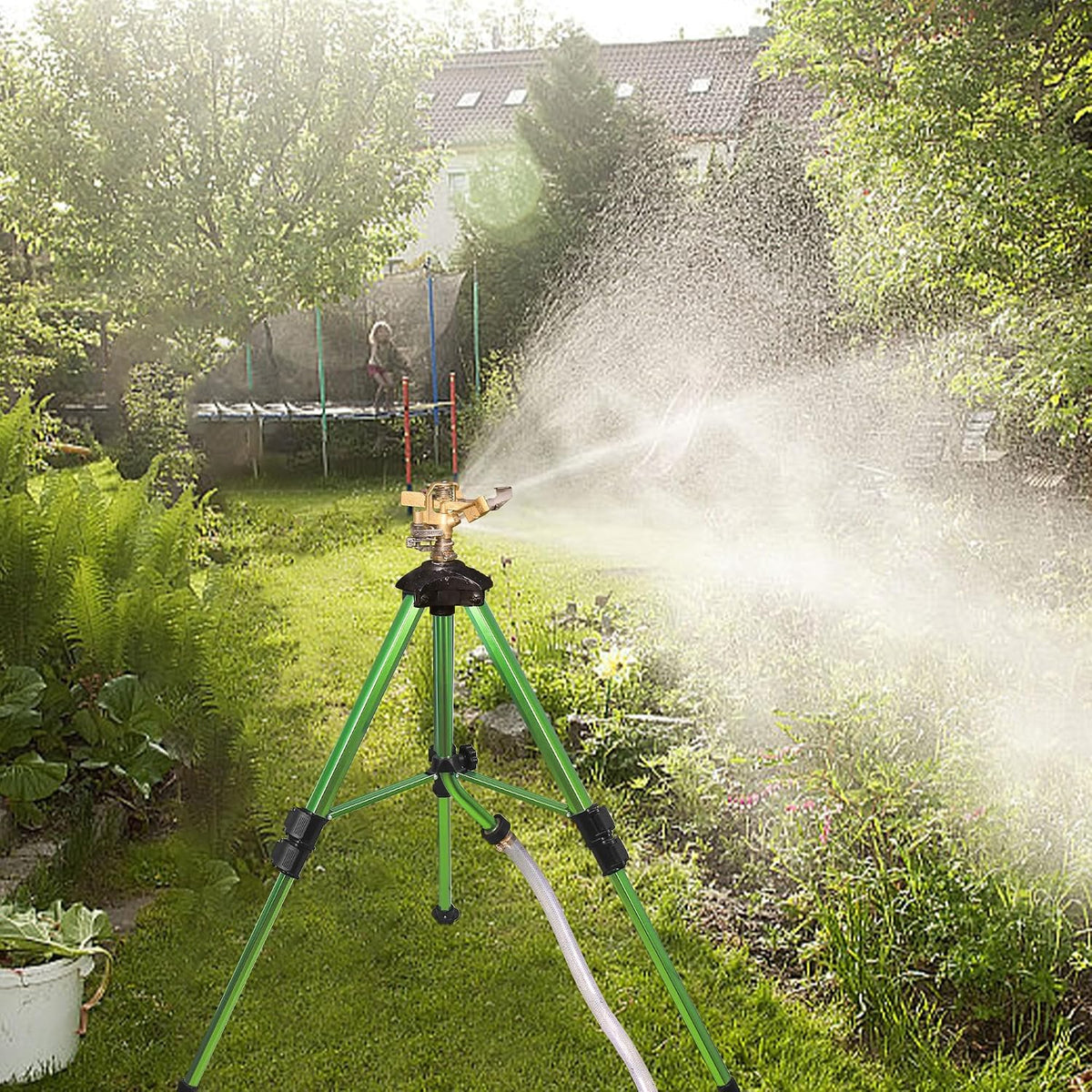 Triumpeek Impact Sprinkler on Tripod Base with Stakes, 1 Count