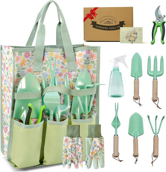 9-Piece Gardening Tool Set for Women Mom Ideal Gifts