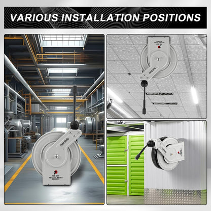 Retractable Pressure Washer Hose Reel 60 FT x 1/4”, 3600 PSI