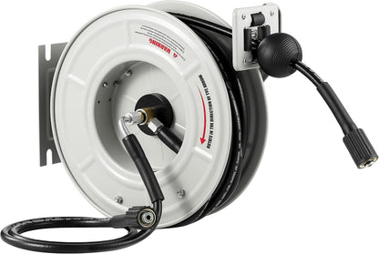 Retractable Pressure Washer Hose Reel 60 FT x 1/4”, 3600 PSI