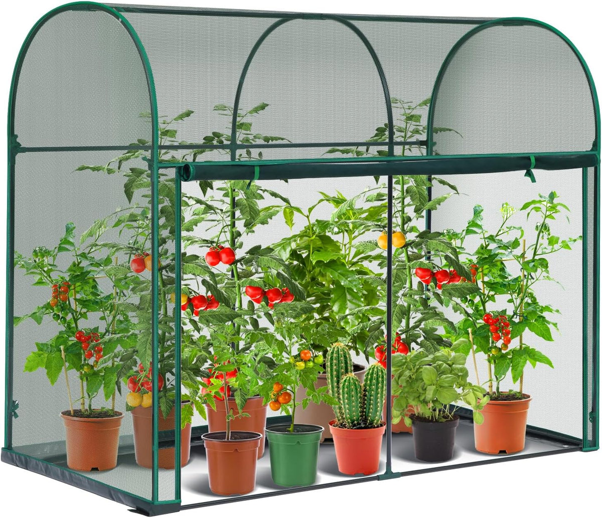 Crop Cages for Garden Plant: 6x3x5 Ft Tent Cage, Plant Netting Cover with Zipper, Garden Bed Cover, Plant Cover from Animal Wind-Resistant Garden Cage for Fruit Vegetable Flower