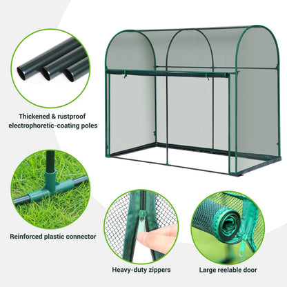 Crop Cages for Garden Plant: 6x3x5 Ft Tent Cage, Plant Netting Cover with Zipper, Garden Bed Cover, Plant Cover from Animal Wind-Resistant Garden Cage for Fruit Vegetable Flower
