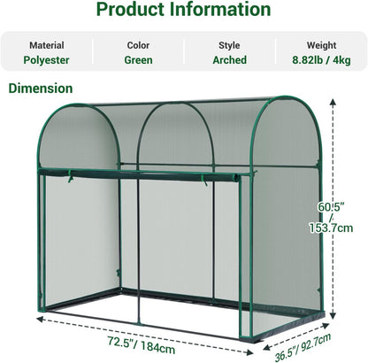 Crop Cages for Garden Plant: 6x3x5 Ft Tent Cage, Plant Netting Cover with Zipper, Garden Bed Cover, Plant Cover from Animal Wind-Resistant Garden Cage for Fruit Vegetable Flower