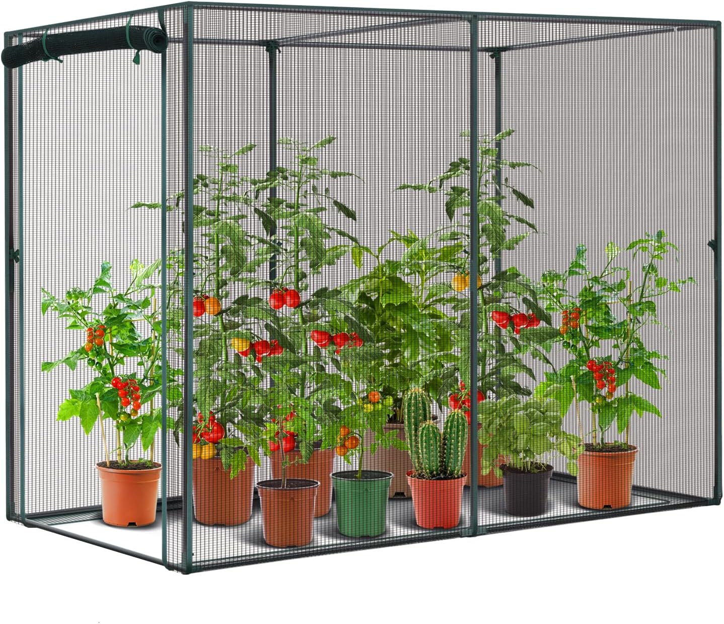 Crop Cages for Garden Plant: 6x3x5 Ft Tent Cage, Plant Netting Cover with Zipper, Garden Bed Cover, Plant Cover from Animal Wind-Resistant Garden Cage for Fruit Vegetable Flower