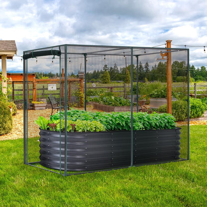 Crop Cages for Garden Plant: 6x3x5 Ft Tent Cage, Plant Netting Cover with Zipper, Garden Bed Cover, Plant Cover from Animal Wind-Resistant Garden Cage for Fruit Vegetable Flower
