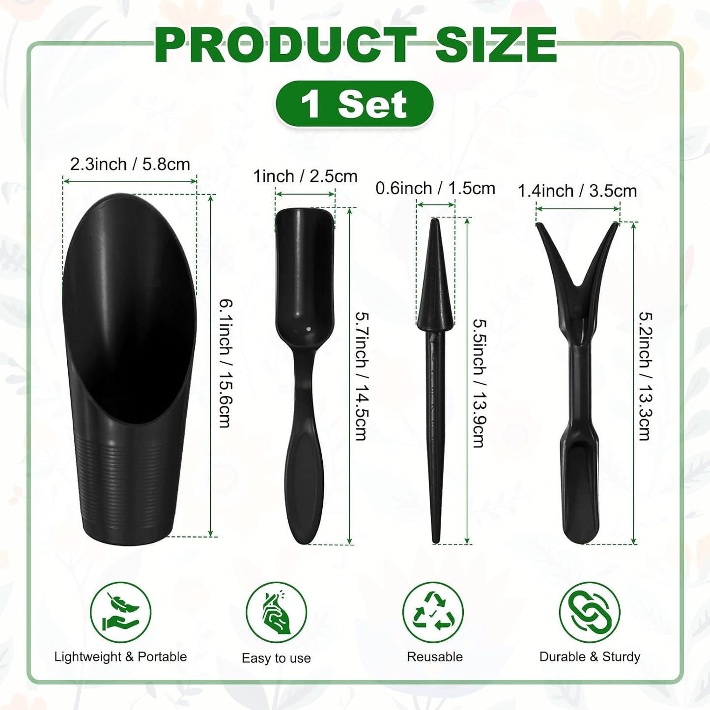 1-Set Garden Shovel Hand Tools Transplanting Succulent Cultivation Digging Scoops Kits, Plastic Mini Garden Tool Set for Flower Planting/Bonsai Potting [Pink]