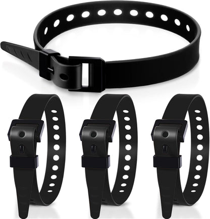 4 Pack Utility Straps 16" Reusable Industrial Straps, Black
