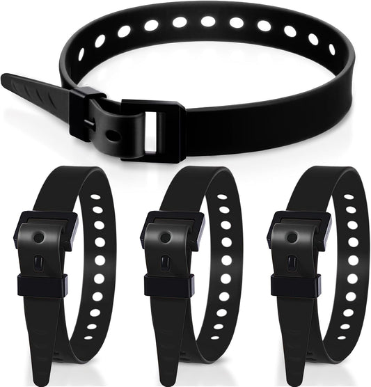 4 Pack Utility Straps 16" Reusable Industrial Straps, Black