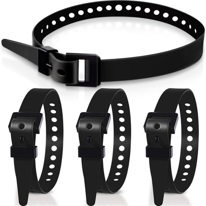 4 Pack Utility Straps 16" Reusable Industrial Straps, Black