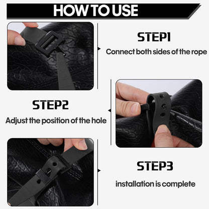 4 Pack Utility Straps 16" Reusable Industrial Straps, Black