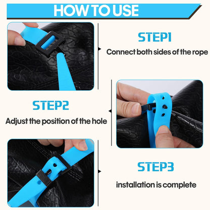 4 Pack Utility Straps 16" Reusable Industrial Straps, Black