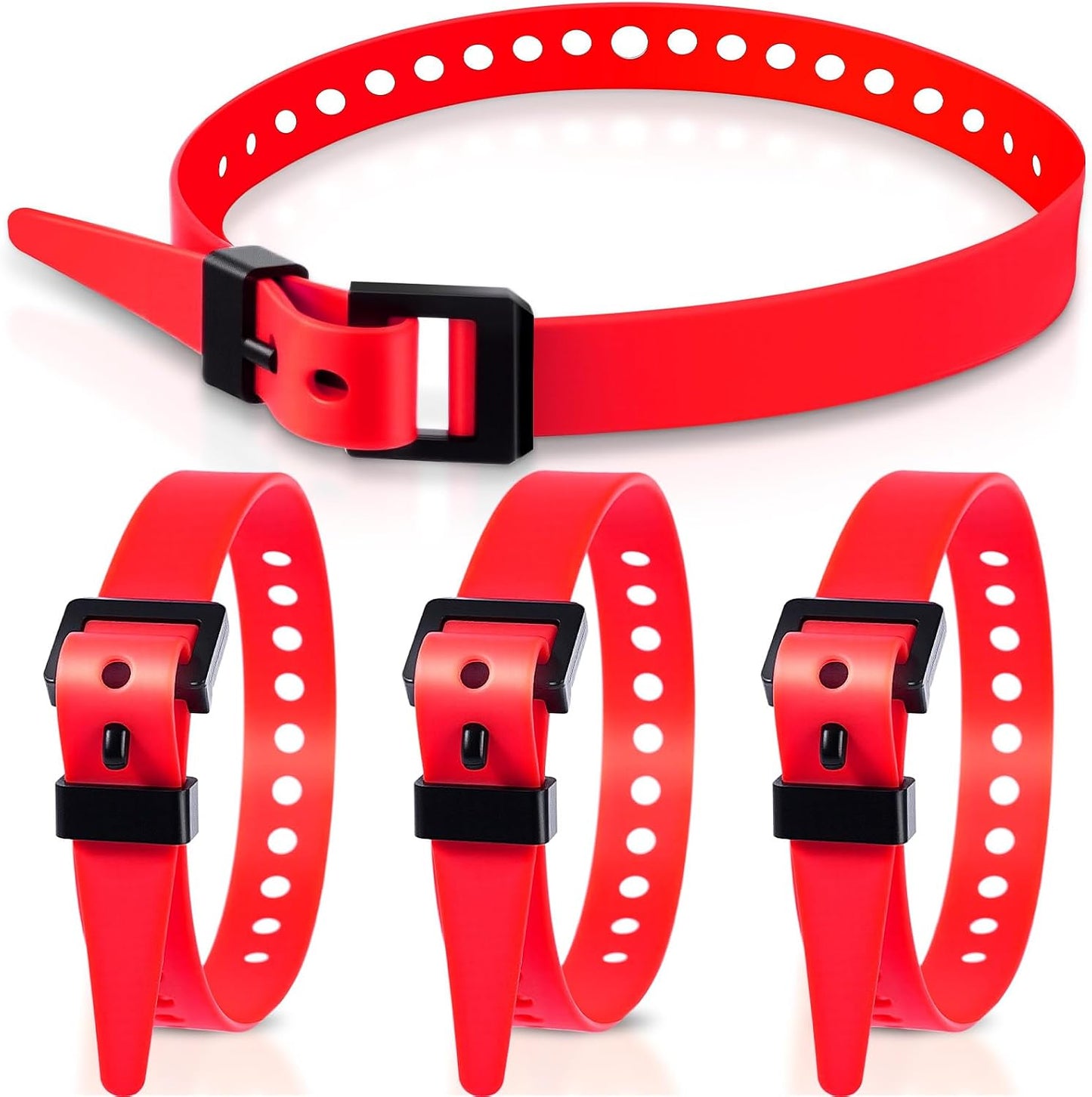 4 Pack Utility Straps 16" Reusable Industrial Straps, Black
