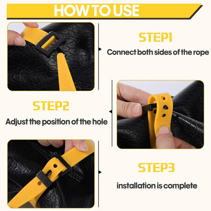 4 Pack Utility Straps 16" Reusable Industrial Straps, Black