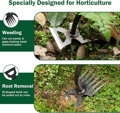 Weed Remover Tool,Portable Garden Weeder Tool,2026 New Gardening Weeding Tools,for Garden Hand Tools for Vegetable Gardening Backyard Farm Planting & Uprooting Weeding Tool (5 Teeth)