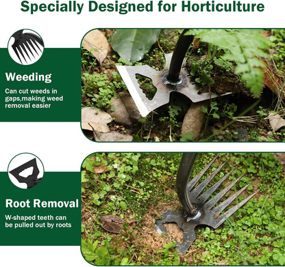 Weed Remover Tool,Portable Garden Weeder Tool,2026 New Gardening Weeding Tools,for Garden Hand Tools for Vegetable Gardening Backyard Farm Planting & Uprooting Weeding Tool (5 Teeth)