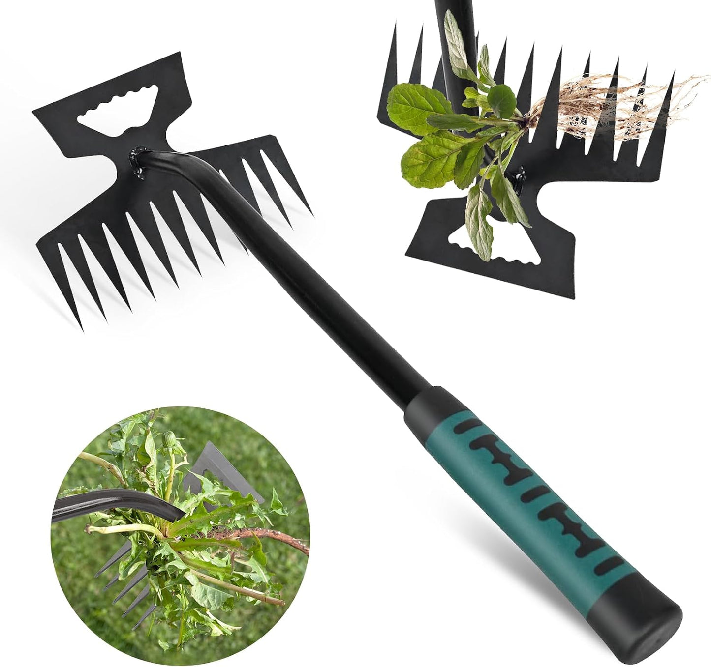 Weed Remover Tool,Portable Garden Weeder Tool,2026 New Gardening Weeding Tools,for Garden Hand Tools for Vegetable Gardening Backyard Farm Planting & Uprooting Weeding Tool (5 Teeth)