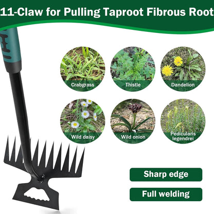 Weed Remover Tool,Portable Garden Weeder Tool,2026 New Gardening Weeding Tools,for Garden Hand Tools for Vegetable Gardening Backyard Farm Planting & Uprooting Weeding Tool (5 Teeth)