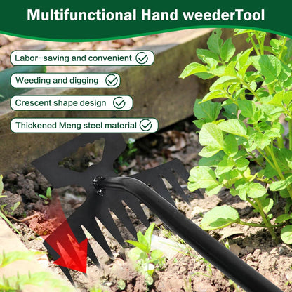 Weed Remover Tool,Portable Garden Weeder Tool,2026 New Gardening Weeding Tools,for Garden Hand Tools for Vegetable Gardening Backyard Farm Planting & Uprooting Weeding Tool (5 Teeth)